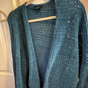 Blue cardigan style sweater